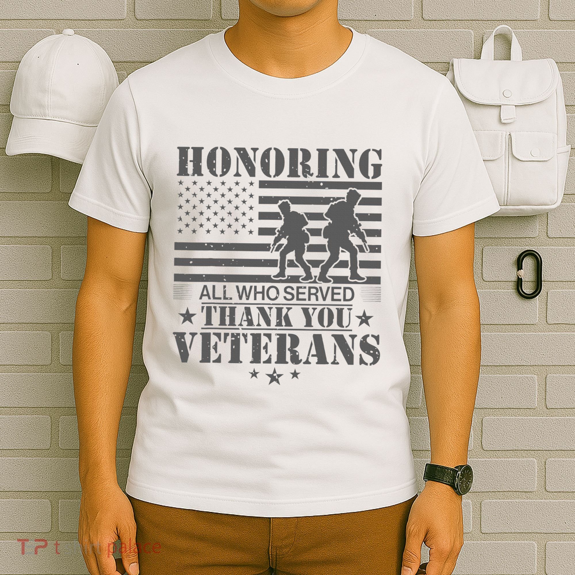 Honoring All Who Served Thank You Veterans Day Us Veteran T-Shirt