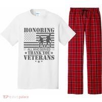 Honoring All Who Served Thank You Veterans Day Us Veteran Pajama Set thumb 0