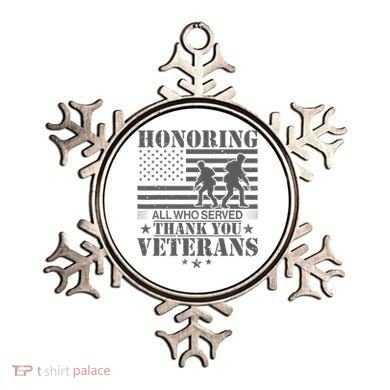 Honoring All Who Served Thank You Veterans Day Us Veteran Ornament