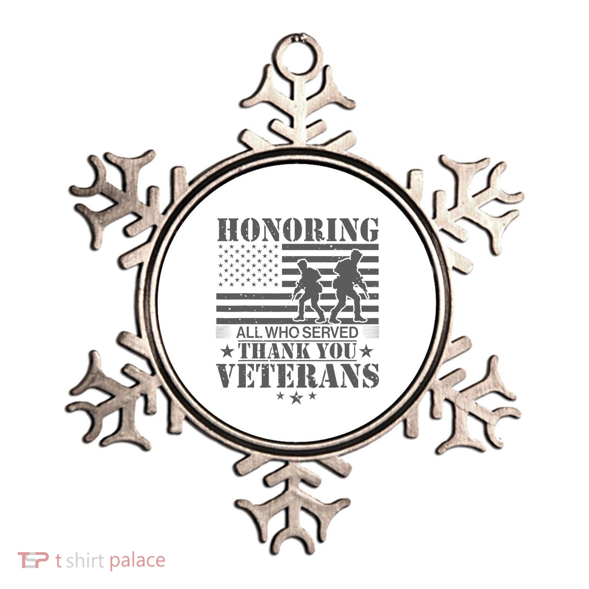 Honoring All Who Served Thank You Veterans Day Us Veteran Ornament
