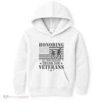 Honoring All Who Served Thank You Veterans Day Us Veteran Kids Hoodie thumb 0