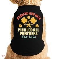 Husband And Wife Pickleball Partners For Life Doggie Tank thumb 0