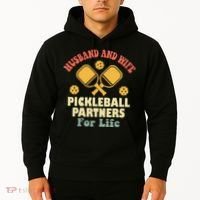 Husband And Wife Pickleball Partners For Life Hoodie thumb 2
