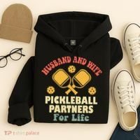 Husband And Wife Pickleball Partners For Life Hoodie thumb 4