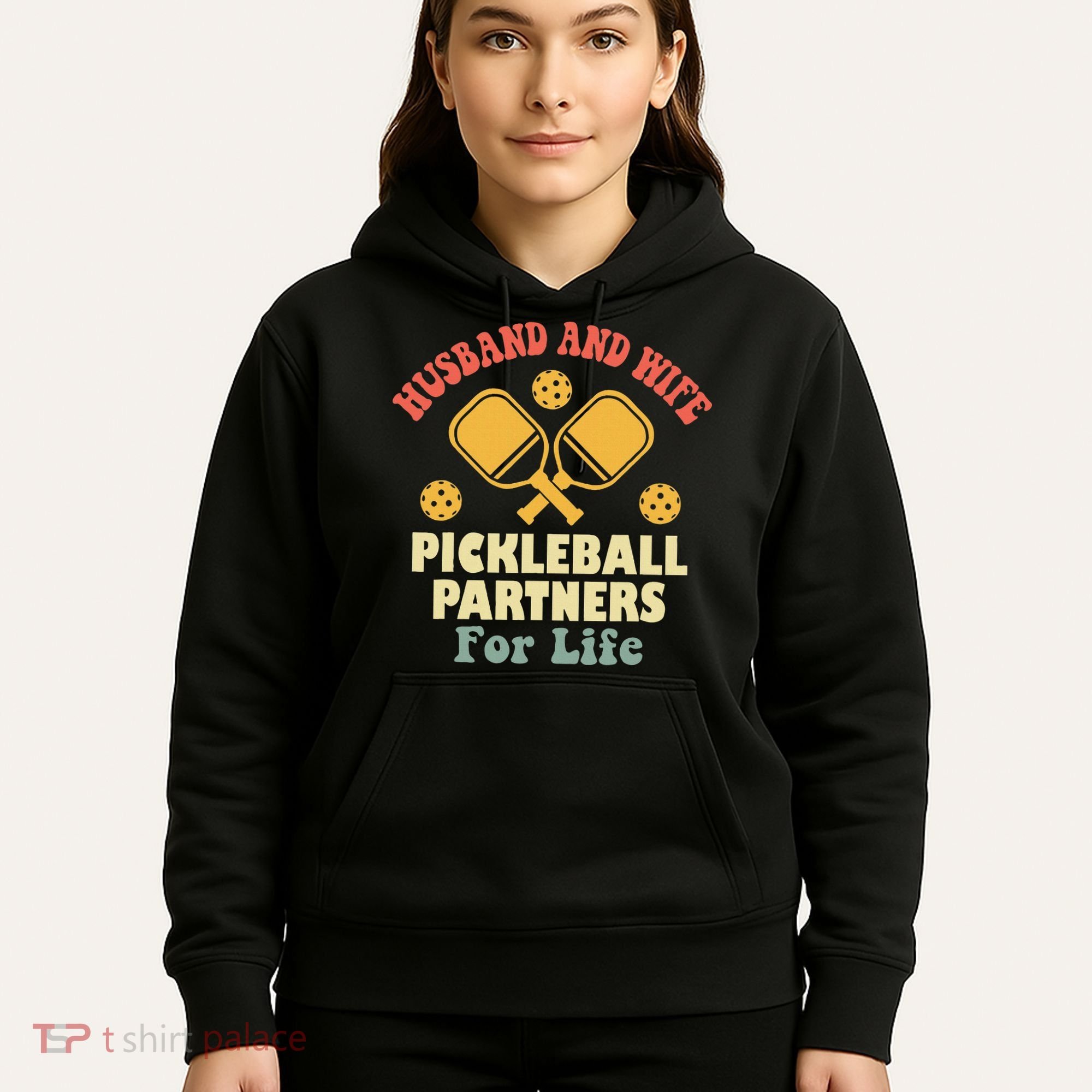 Husband And Wife Pickleball Partners For Life Hoodie