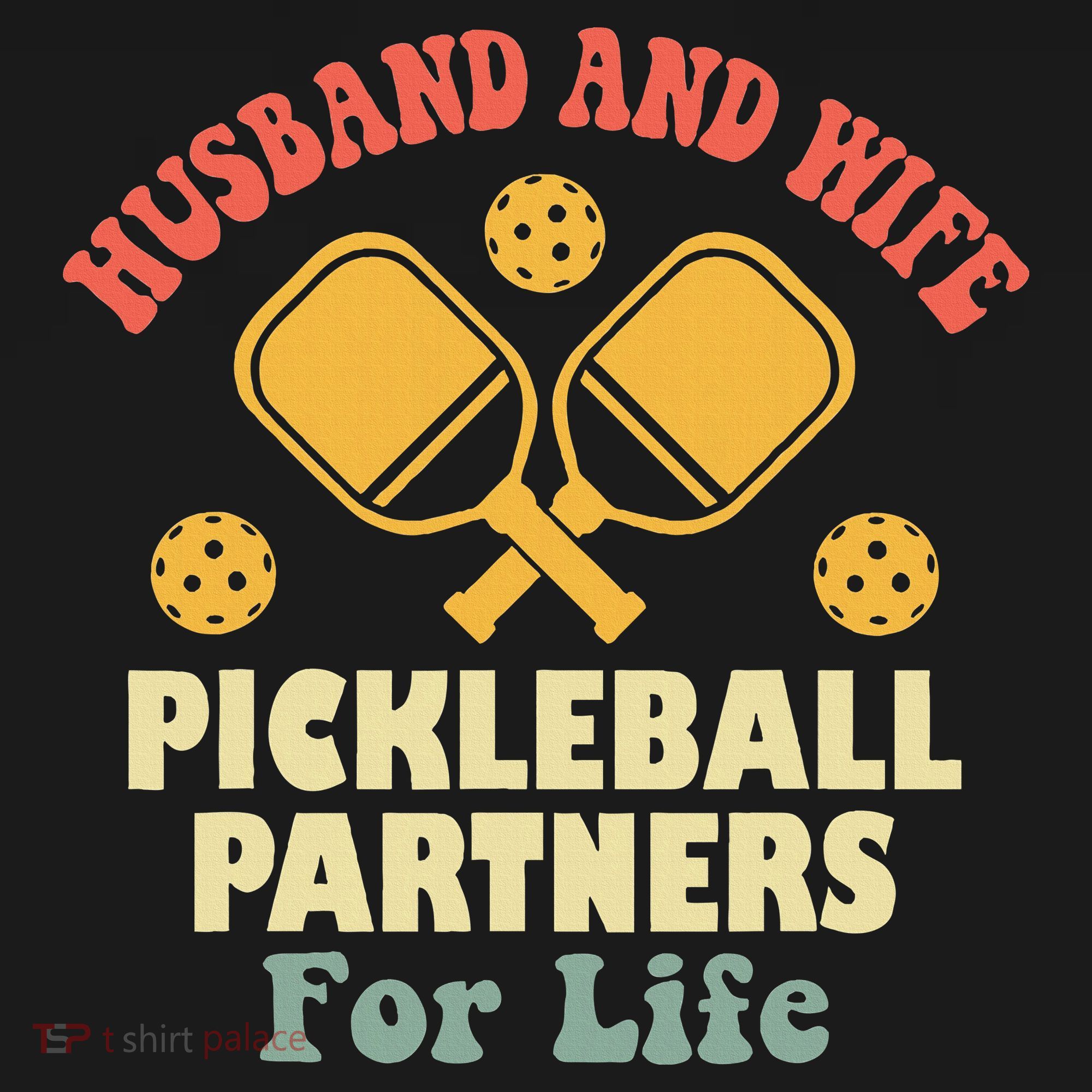 Husband And Wife Pickleball Partners For Life Women's Hoodie