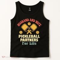 Husband And Wife Pickleball Partners For Life Tank Top thumb 2