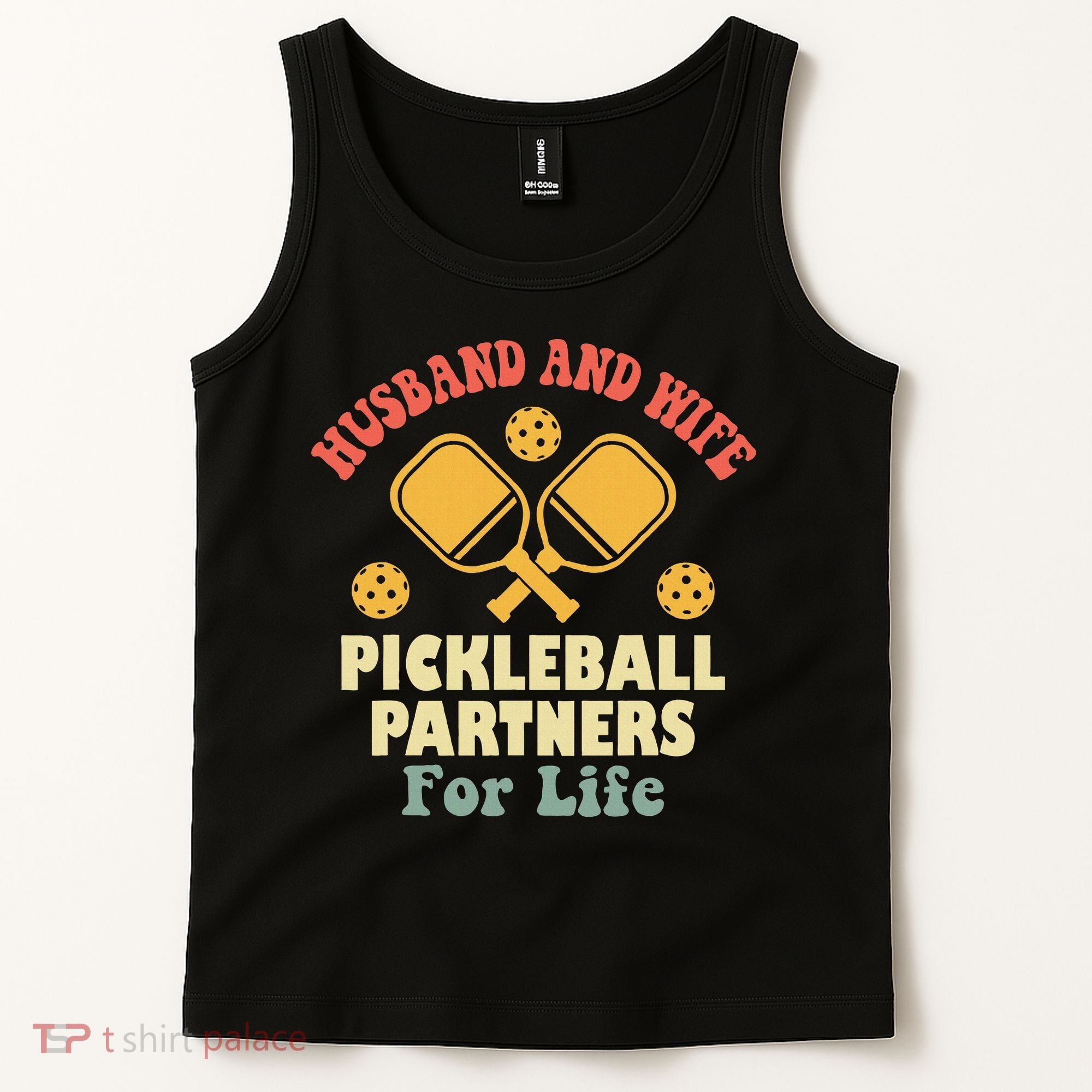 Husband And Wife Pickleball Partners For Life Tank Top