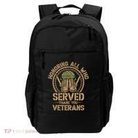 Honoring All Who Served Thank You Veterans Day Us Veteran Backpack thumb 0
