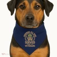 Honoring All Who Served Thank You Veterans Day Us Veteran USA-Made Doggie Bandana thumb 1