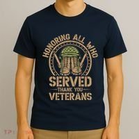 Honoring All Who Served Thank You Veterans Day Us Veteran T-Shirt thumb 3