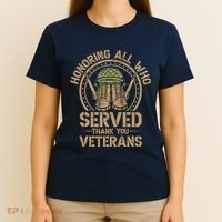 Honoring All Who Served Thank You Veterans Day Us Veteran T-Shirt thumb 4