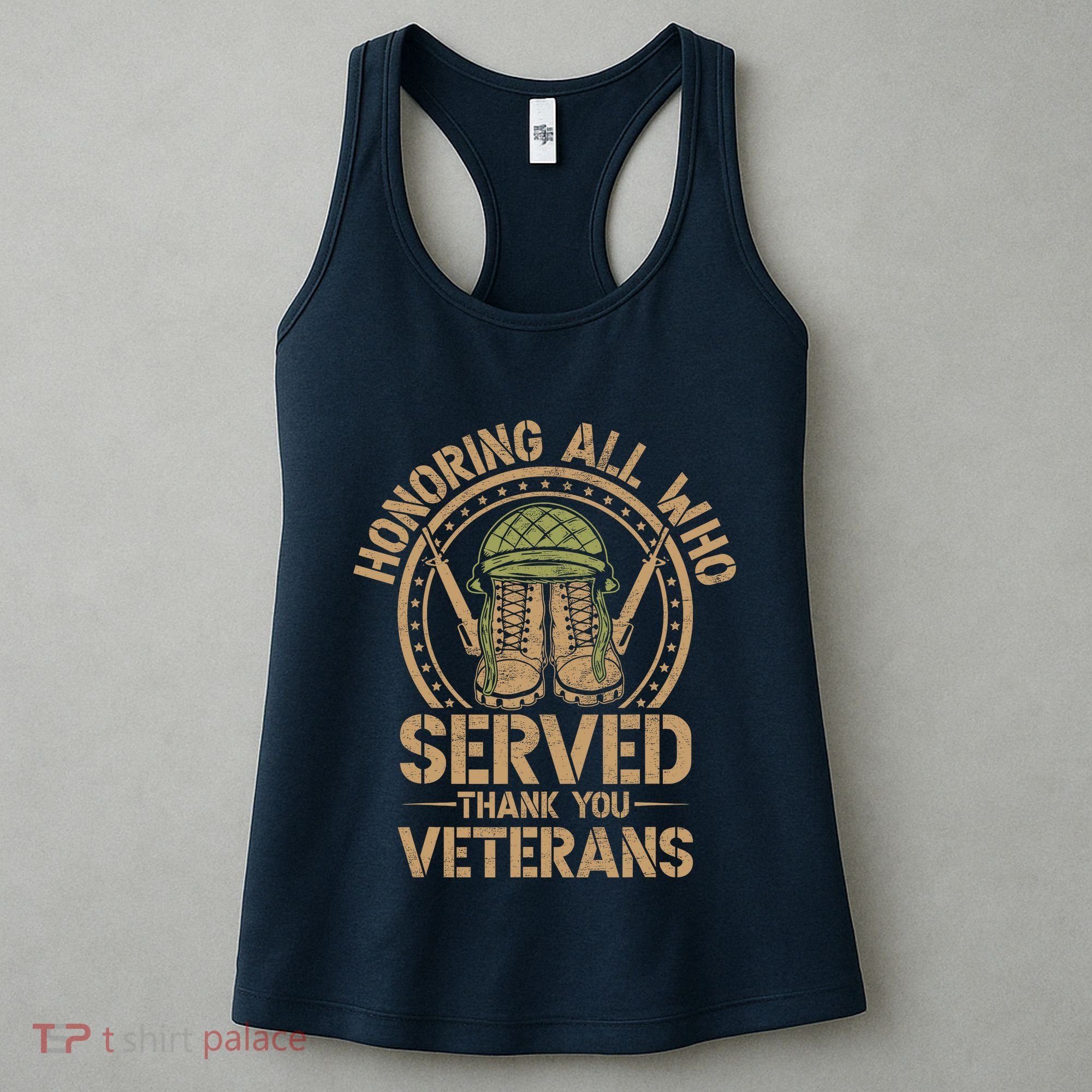 Honoring All Who Served Thank You Veterans Day Us Veteran Women's Tank Top