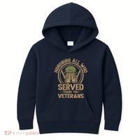 Honoring All Who Served Thank You Veterans Day Us Veteran Kids Hoodie thumb 0