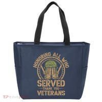 Honoring All Who Served Thank You Veterans Day Us Veteran Tote Bag thumb 0