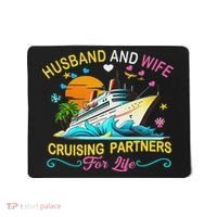 Husband And Wife Cruising Partners For Life Couple Cruise Mousepad thumb 0