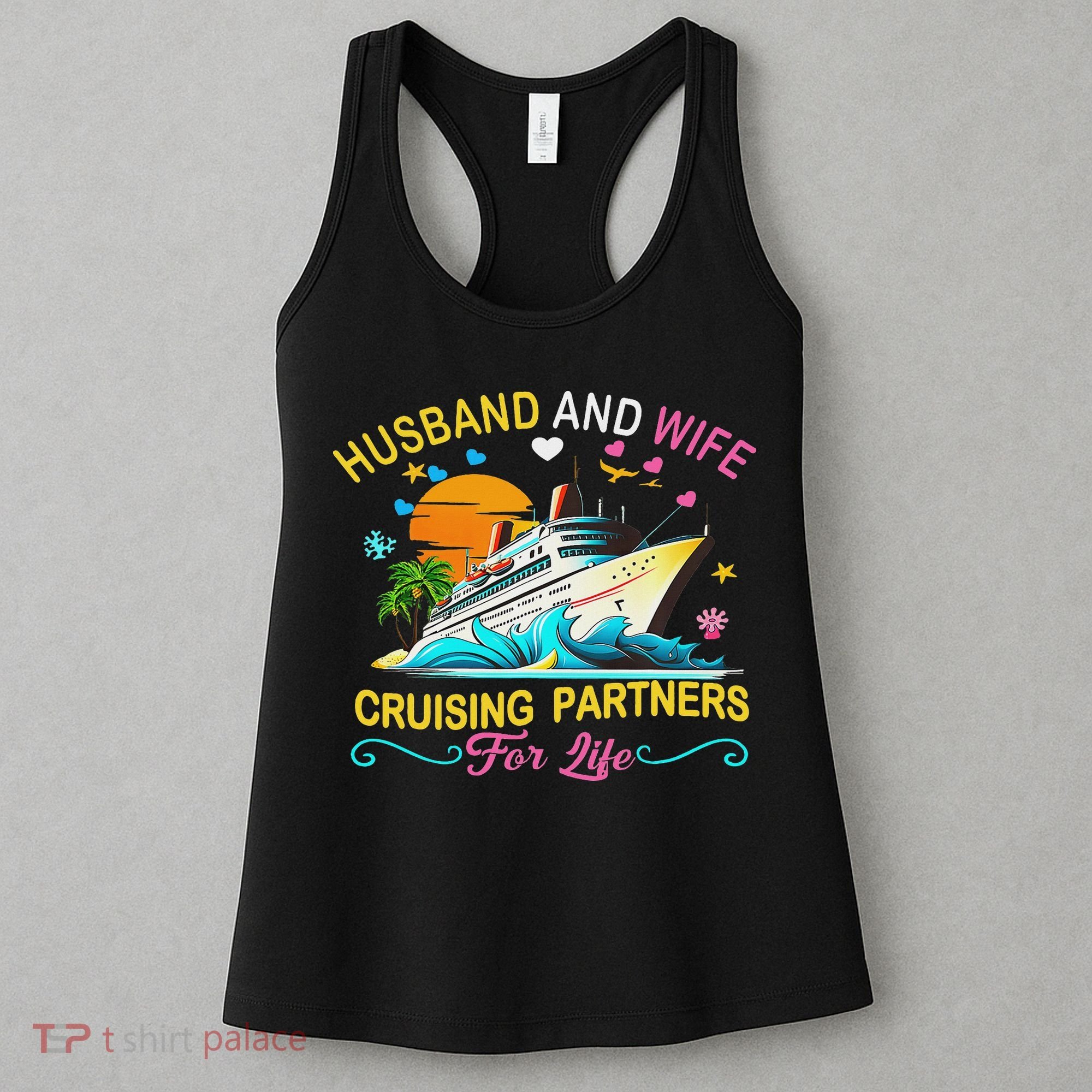 Husband And Wife Cruising Partners For Life Couple Cruise Women's Tank Top
