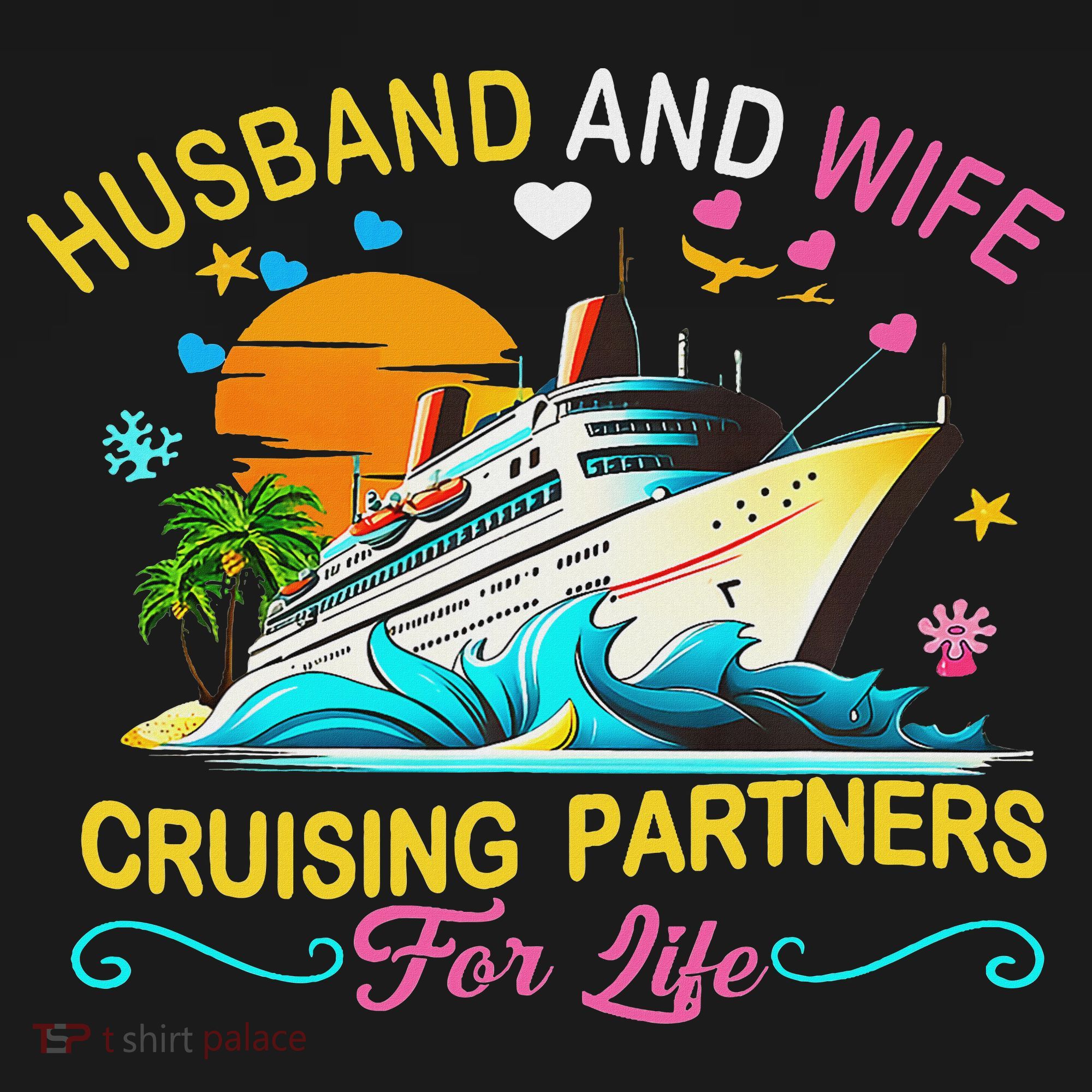 Husband And Wife Cruising Partners For Life Couple Cruise Women's Tank Top