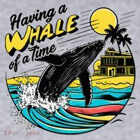 Having A Whale Of A Time Funny Humorous Beach Women's Sweatshirt thumb 2