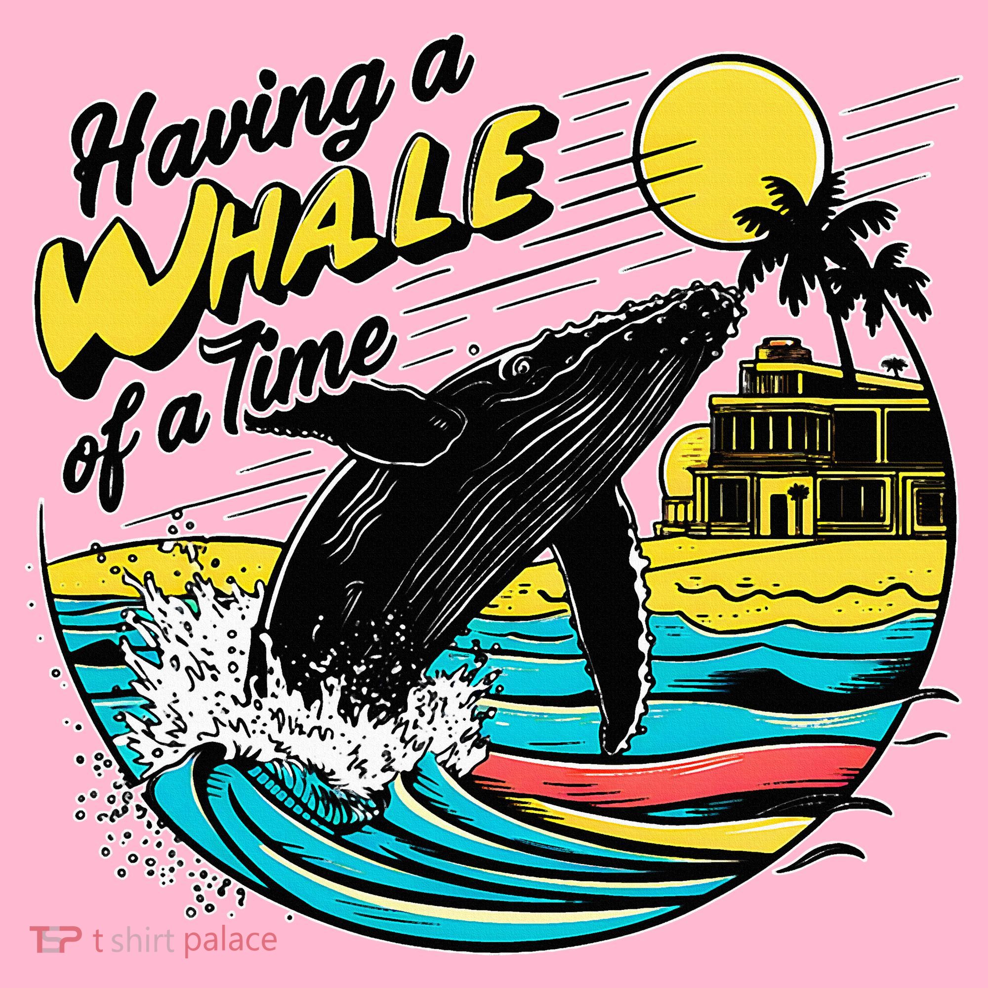 Having A Whale Of A Time Funny Humorous Beach Coaster