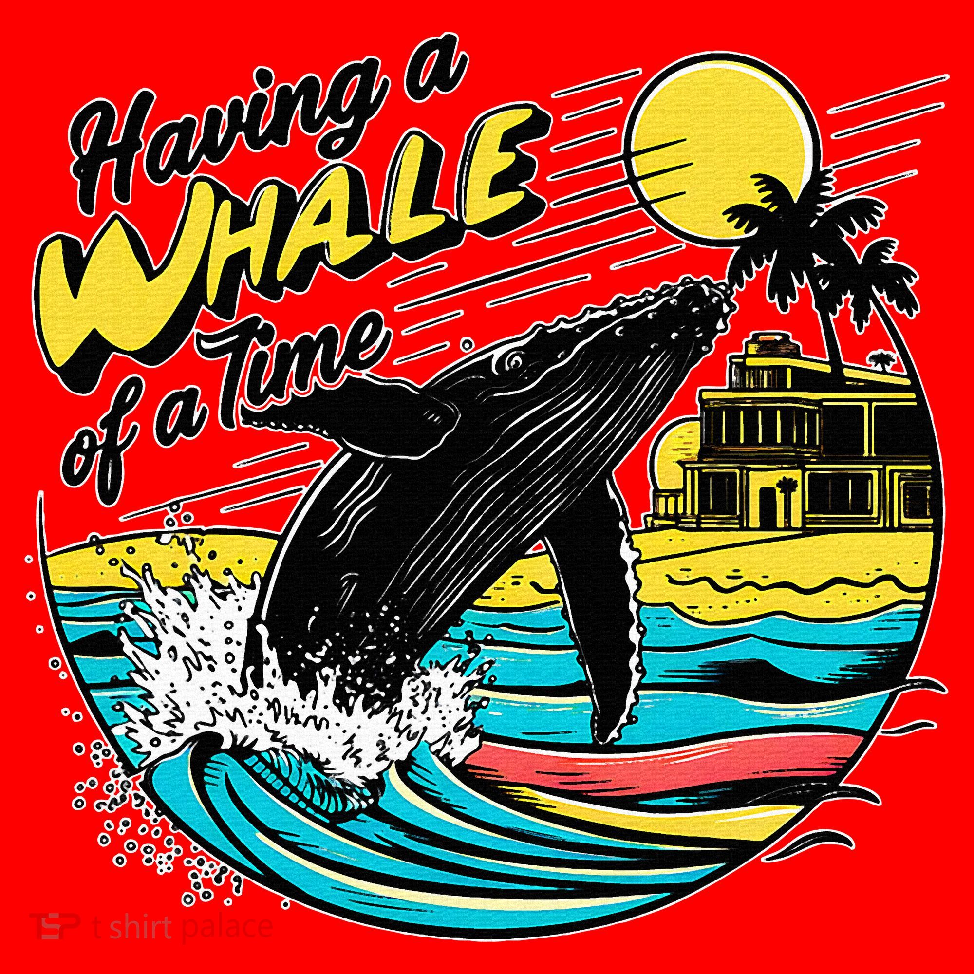 Having A Whale Of A Time Funny Humorous Beach Santa Hat
