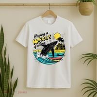 Having A Whale Of A Time Funny Humorous Beach T-Shirt thumb 2