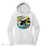 Having A Whale Of A Time Funny Humorous Beach Women's Hoodie thumb 0