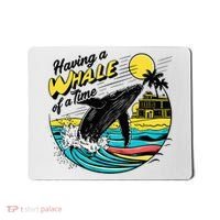 Having A Whale Of A Time Funny Humorous Beach Mousepad thumb 0