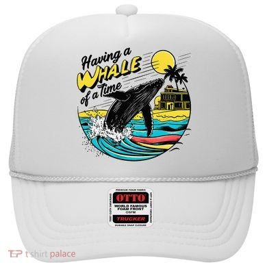 Having A Whale Of A Time Funny Humorous Beach Hat