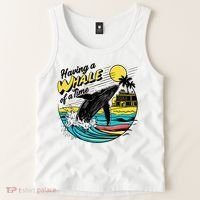 Having A Whale Of A Time Funny Humorous Beach Tank Top thumb 2