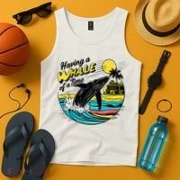 Having A Whale Of A Time Funny Humorous Beach Tank Top thumb 4