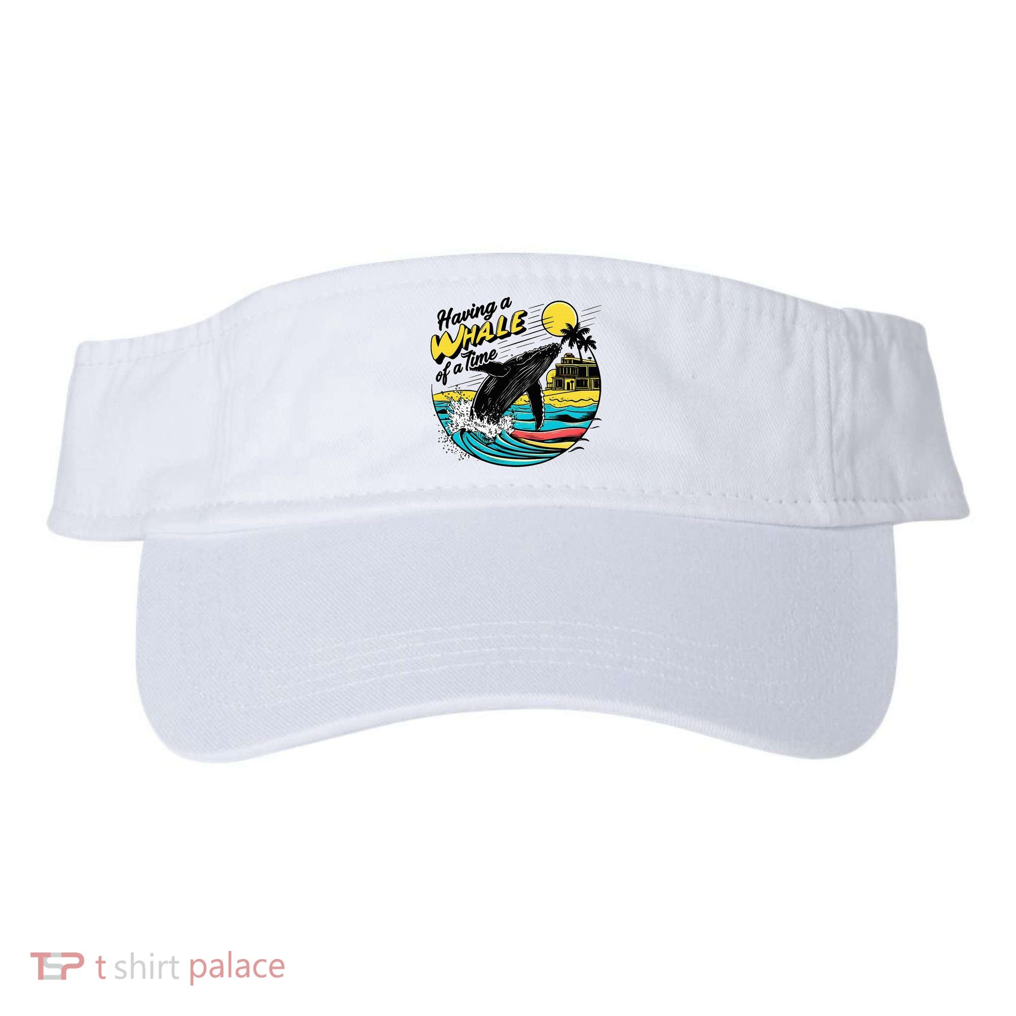 Having A Whale Of A Time Funny Humorous Beach Visor