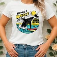 Having A Whale Of A Time Funny Humorous Beach Women's T-Shirt thumb 2