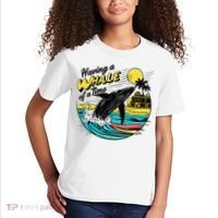 Having A Whale Of A Time Funny Humorous Beach Kids T-Shirt thumb 2