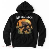Hairy Animal Workout Merch Bigfoot Massquatch Funny Sasquatch Workout Gym Weightlifter Hoodie thumb 0