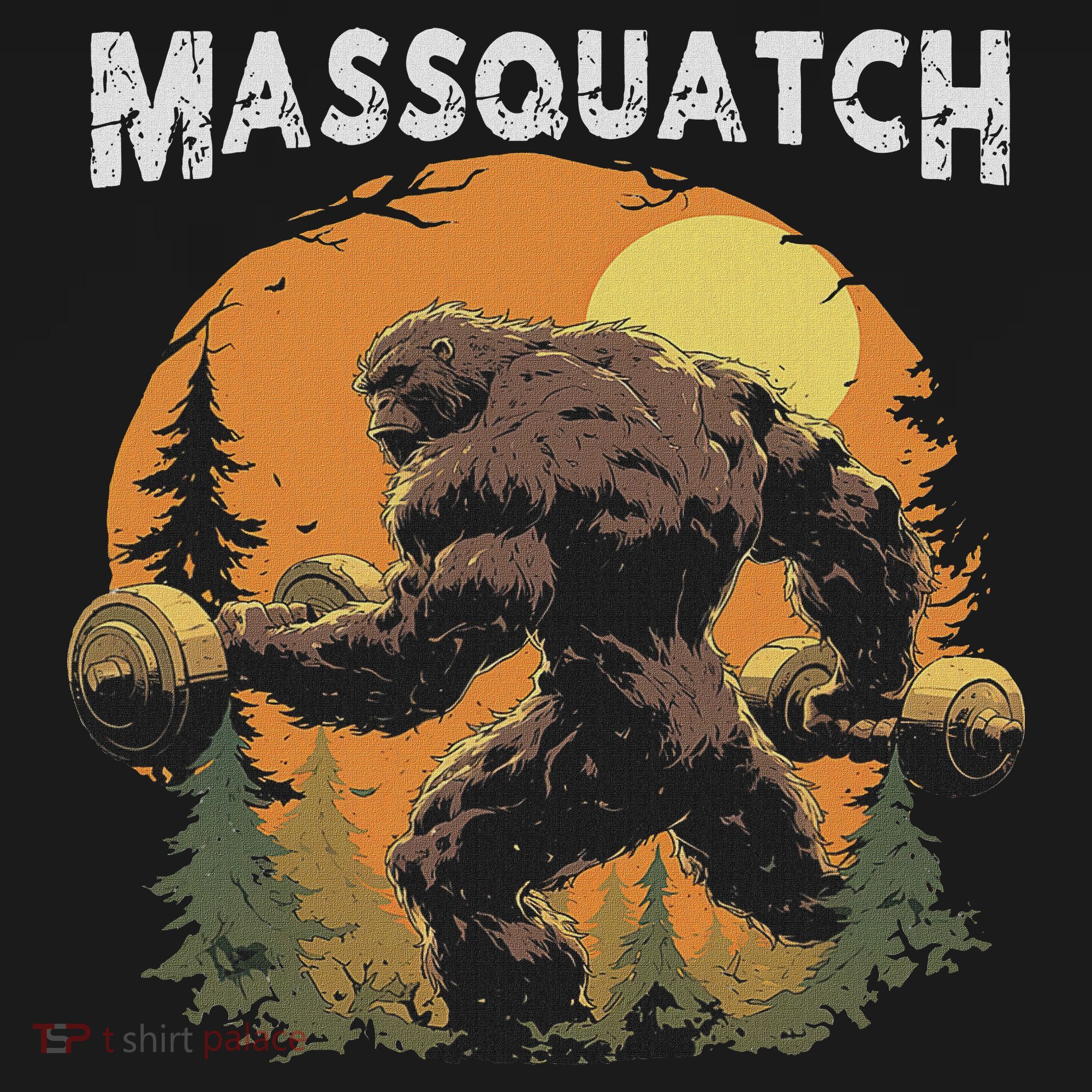 Hairy Animal Workout Merch Bigfoot Massquatch Funny Sasquatch Workout Gym Weightlifter Baby Bodysuit