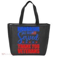 Honoring All Who Served Thank You Veterans Tote Bag thumb 0