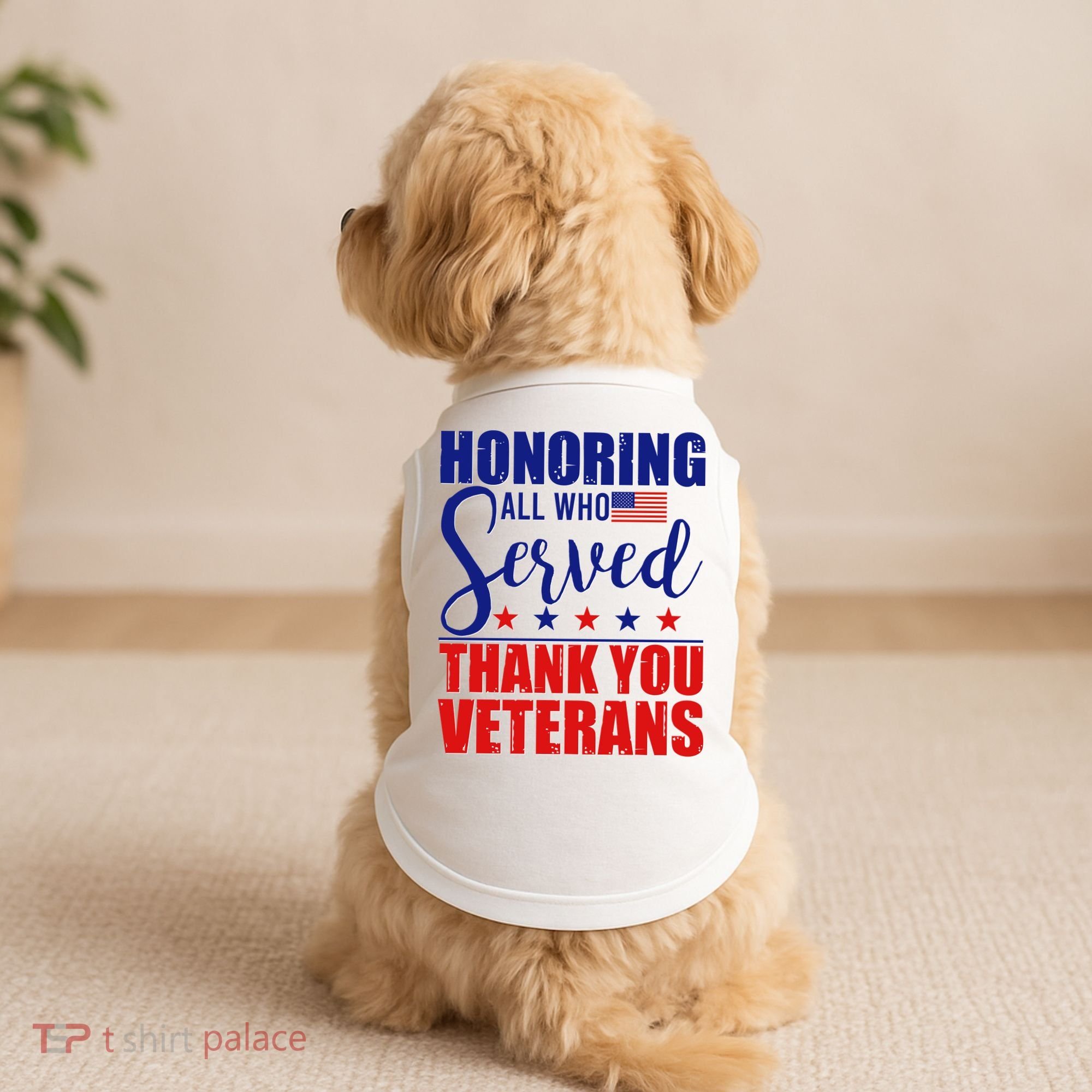 Honoring All Who Served Thank You Veterans Doggie Tank