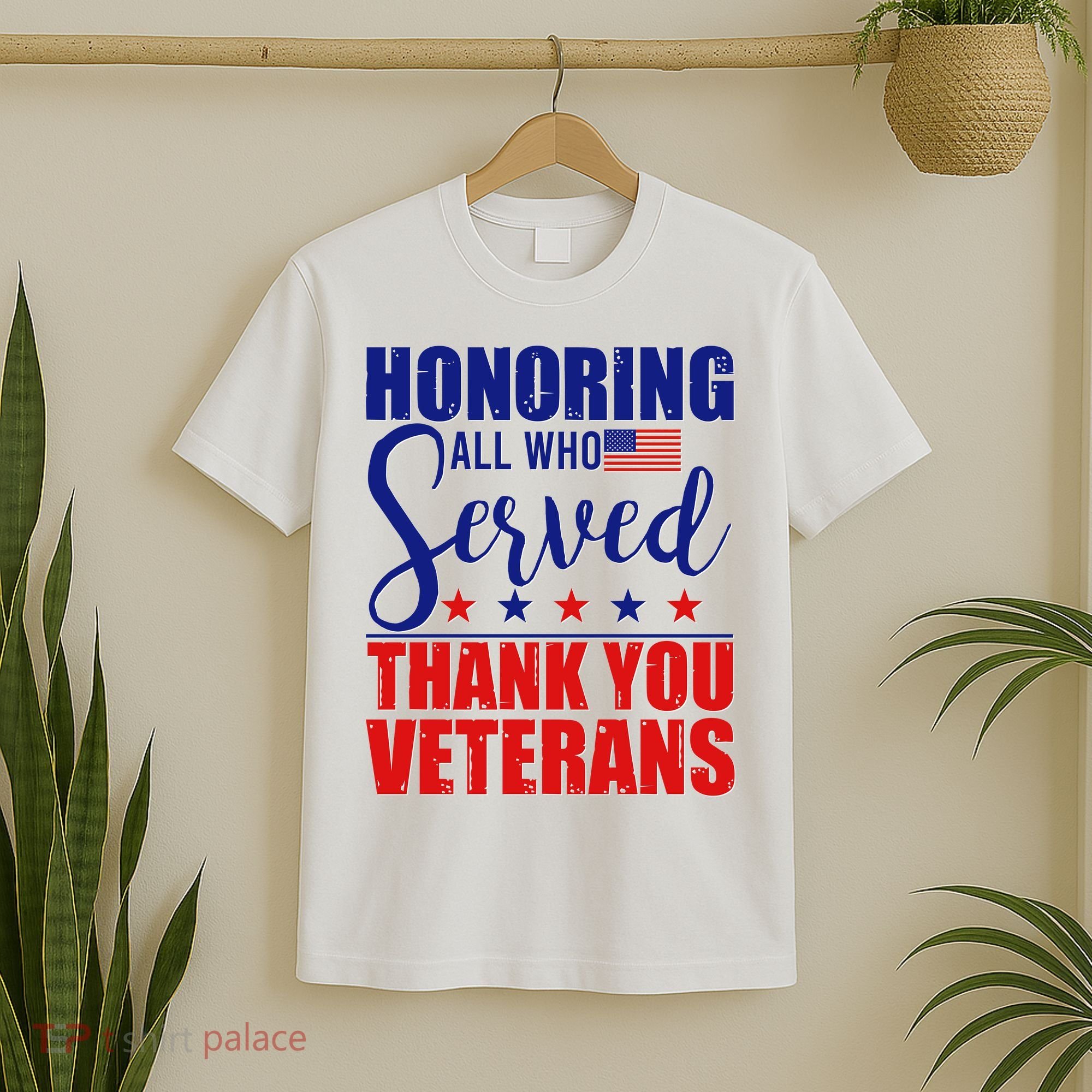Honoring All Who Served Thank You Veterans T-Shirt