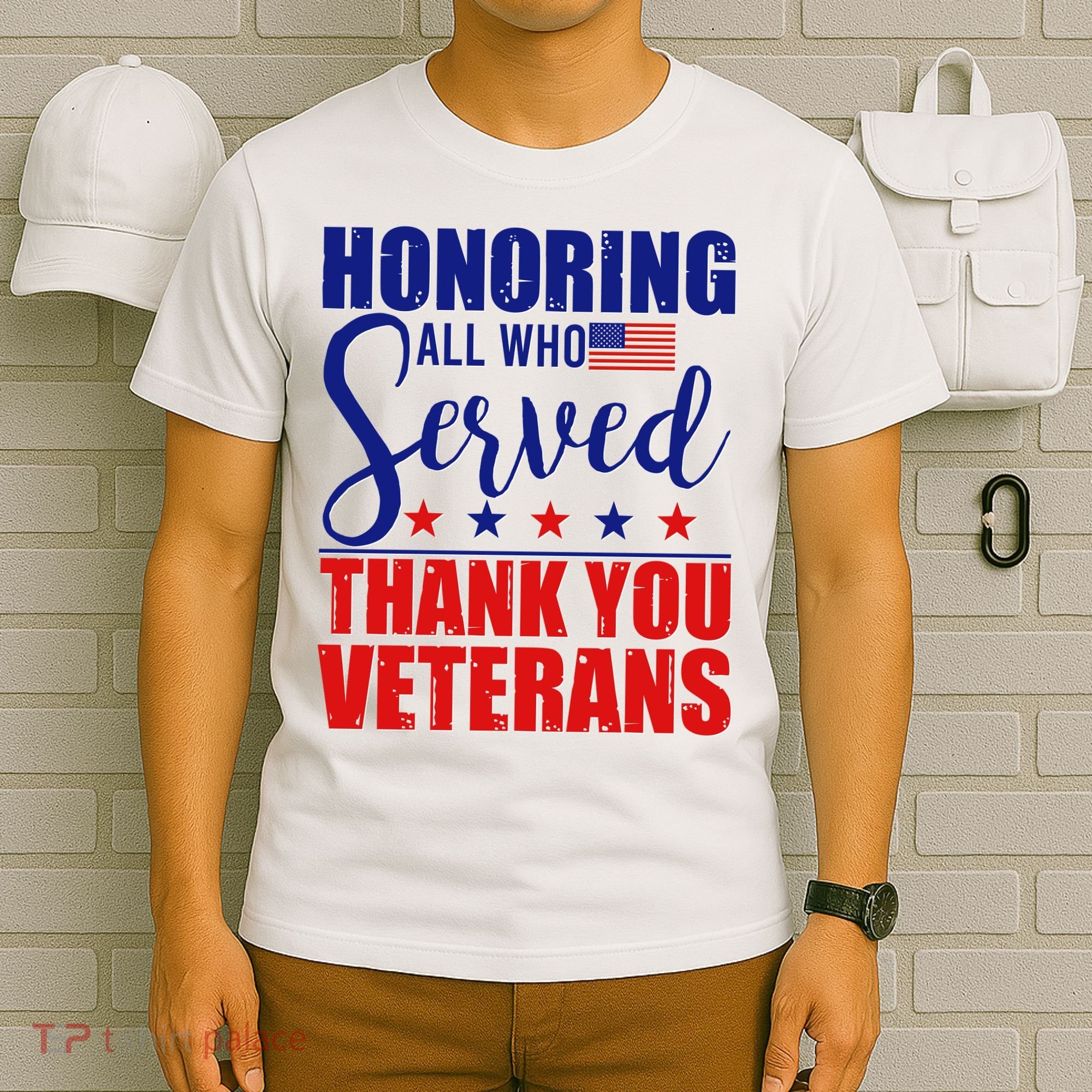 Honoring All Who Served Thank You Veterans T-Shirt
