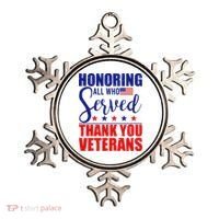 Honoring All Who Served Thank You Veterans Ornament thumb 0