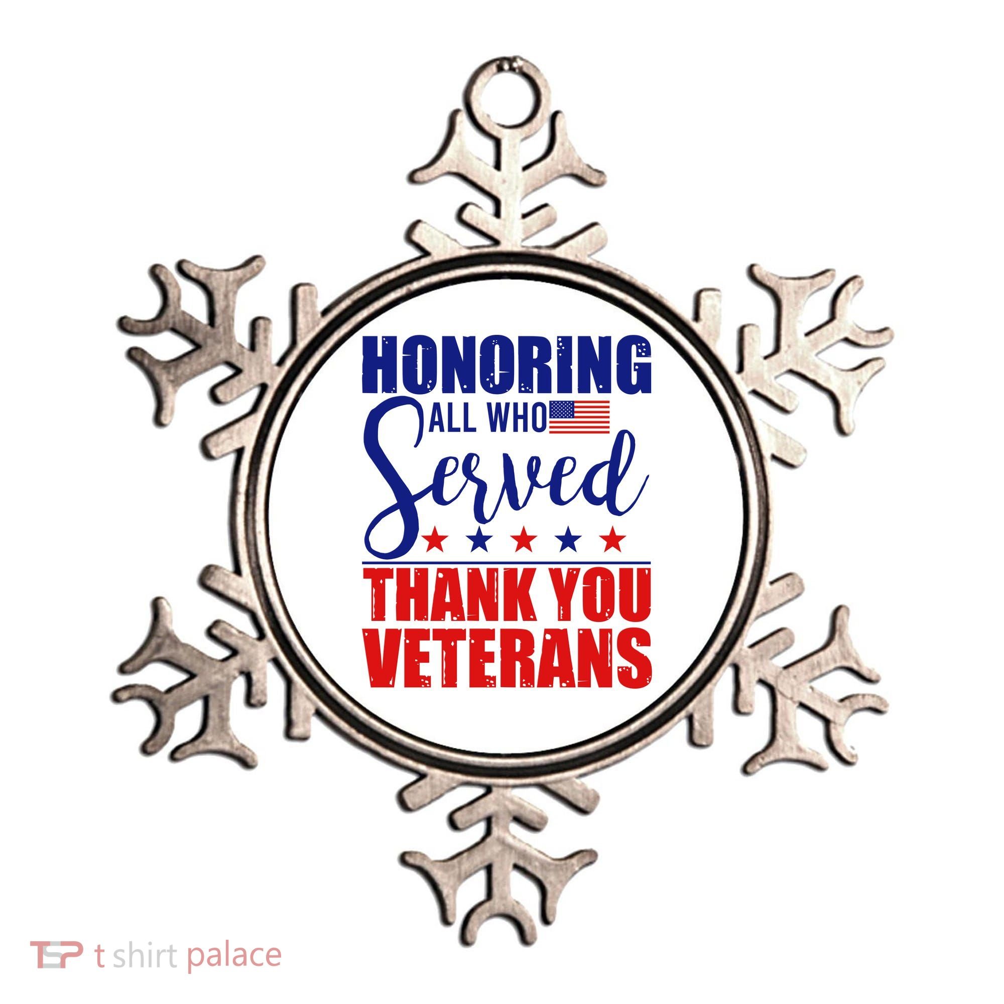 Honoring All Who Served Thank You Veterans Ornament