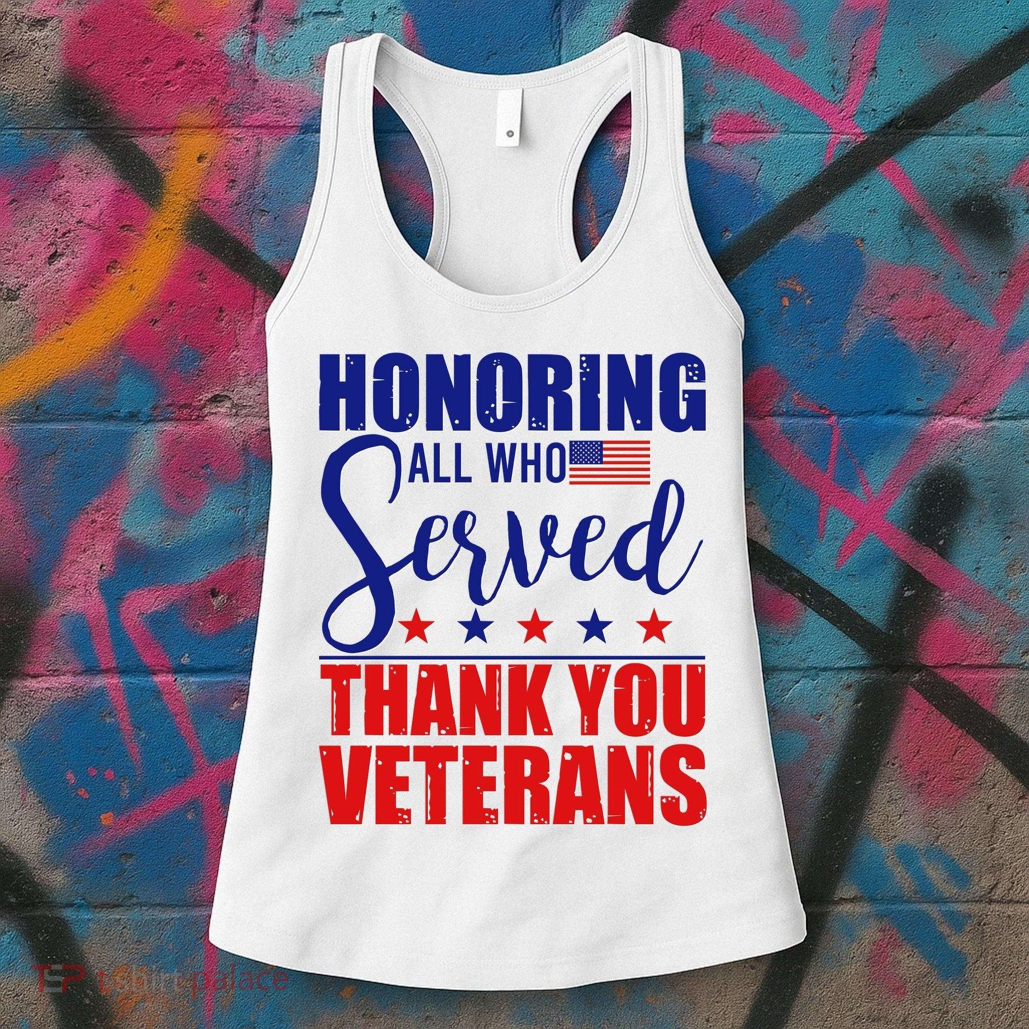 Honoring All Who Served Thank You Veterans Women's Tank Top