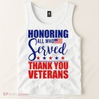 Honoring All Who Served Thank You Veterans Tank Top thumb 2