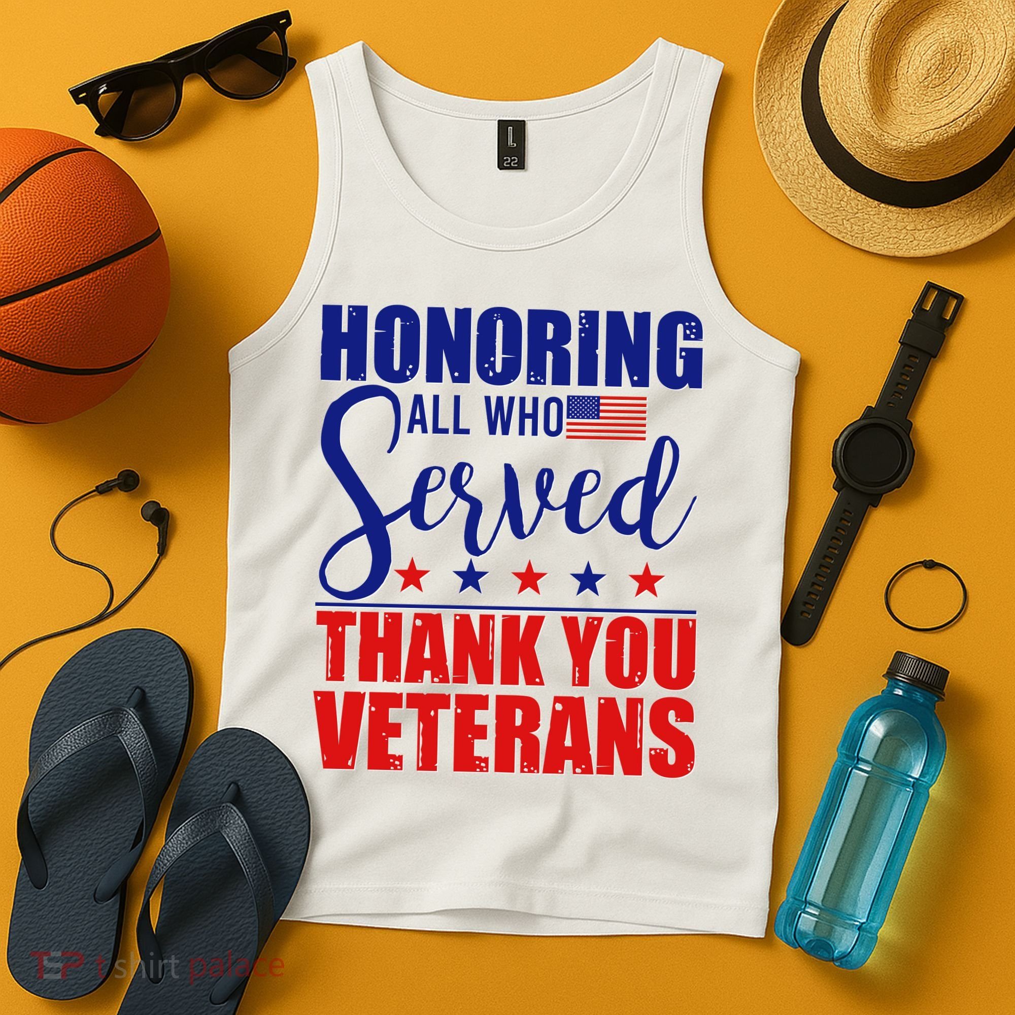 Honoring All Who Served Thank You Veterans Tank Top