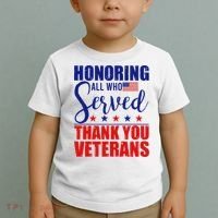 Honoring All Who Served Thank You Veterans Toddler T-Shirt thumb 2