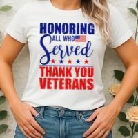 Honoring All Who Served Thank You Veterans Women's T-Shirt thumb 2