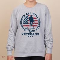 Honoring All Who Served Thank You Veterans Day Us Veterans Women's Sweatshirt thumb 0