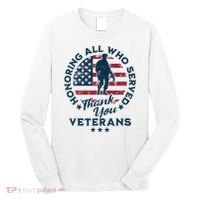 Honoring All Who Served Thank You Veterans Day Us Veterans Long Sleeve Shirt thumb 0