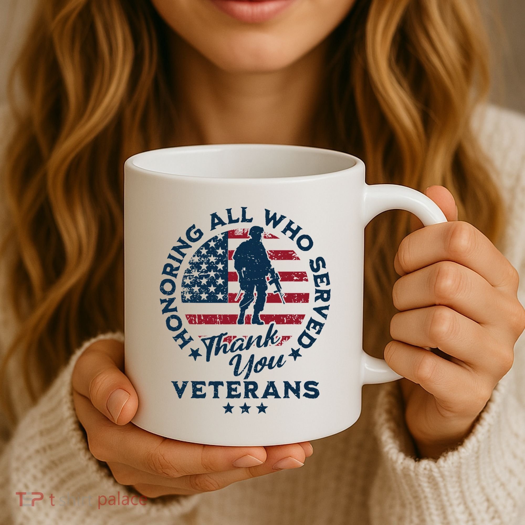 Honoring All Who Served Thank You Veterans Day Us Veterans Coffee Mug